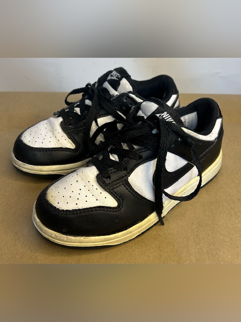 Nike Dunk Low "Panda" Sneakers Kids Size 13.5